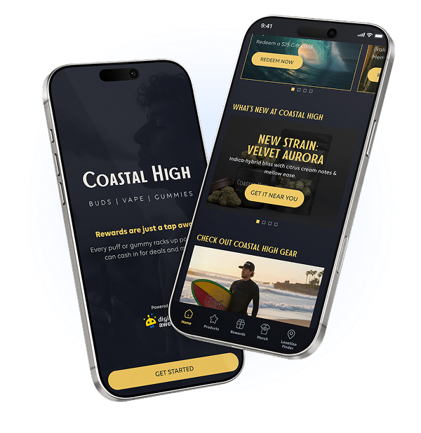 Brand-owned mobile app shown on two phones